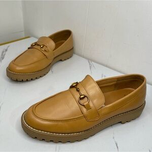 A New Day Women's Fashion Lug Platform Loafers Shoes Beige Size 8